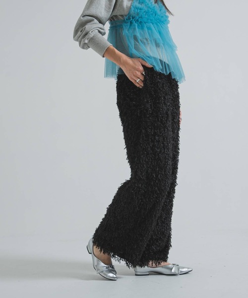 bohmal（ボマール）の「フェザーフリンジパンツ（その他パンツ・レディース・アイボリー/ブラック・FREE）」の17枚目の写真