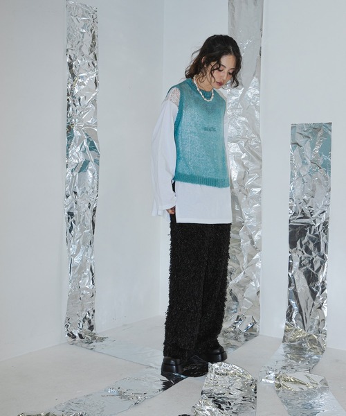 bohmal（ボマール）の「フェザーフリンジパンツ（その他パンツ・レディース・アイボリー/ブラック・FREE）」の21枚目の写真