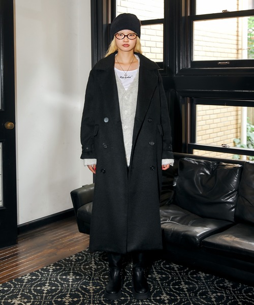 レオナール ウール ロングコート スタンドカラー トリム ブラック 11サイズ 予約]フェイクウールスタンドカラーコート/ブラック – Lumier