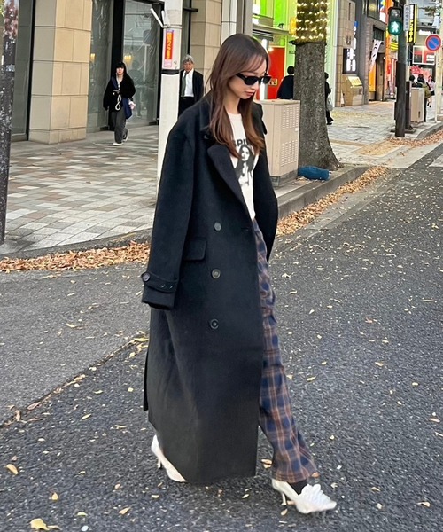 スタンドカラーシャギーロングコート（その他アウター）｜ACLENT