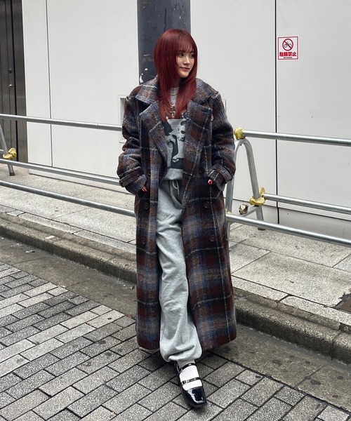 ACLENT スタンドカラー シャギー ロング コート チェスターコート スタンドカラーシャギーロングコート｜ACLENT（アクレント）