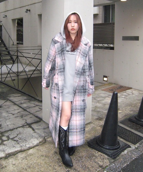 スタンドカラーシャギーロングコート（その他アウター）｜ACLENT