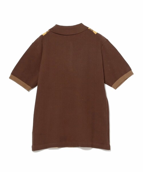 BEAMS ビームス プラス ニットポロシャツ 長袖 トップス セール】ストライプ アーガイル ニット ポロシャツ（ポロシャツ