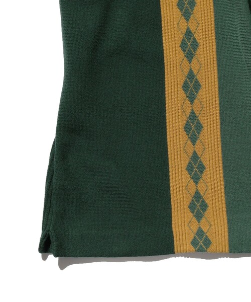 【BROWN】ストライプ アーガイル ニット ポロシャツ BEAMS OUTLET｜ストライプ アーガイル ニット ポロシャツ | Rakuten