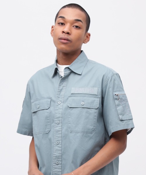 AVIREX(アヴィレックス)の「《50th Anniversary》PIGMENT FATIGUE SHIRT / ピグメント ファティーグ シャツ / AVIREX / アヴィレックス(シャツ/ブラウス・メンズ・サックスブルー/ブラック/セージグリーン・XX-LARGE/X-LARGE/LARGE/MEDIUM)」の3枚目の写真