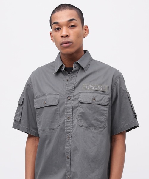 AVIREX(アヴィレックス)の「《50th Anniversary》PIGMENT FATIGUE SHIRT / ピグメント ファティーグ シャツ / AVIREX / アヴィレックス(シャツ/ブラウス・メンズ・サックスブルー/ブラック/セージグリーン・XX-LARGE/X-LARGE/LARGE/MEDIUM)」の2枚目の写真