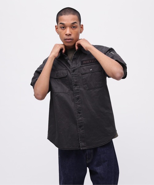 AVIREX(アヴィレックス)の「《50th Anniversary》PIGMENT FATIGUE SHIRT / ピグメント ファティーグ シャツ / AVIREX / アヴィレックス(シャツ/ブラウス・メンズ・サックスブルー/ブラック/セージグリーン・XX-LARGE/X-LARGE/LARGE/MEDIUM)」の4枚目の写真