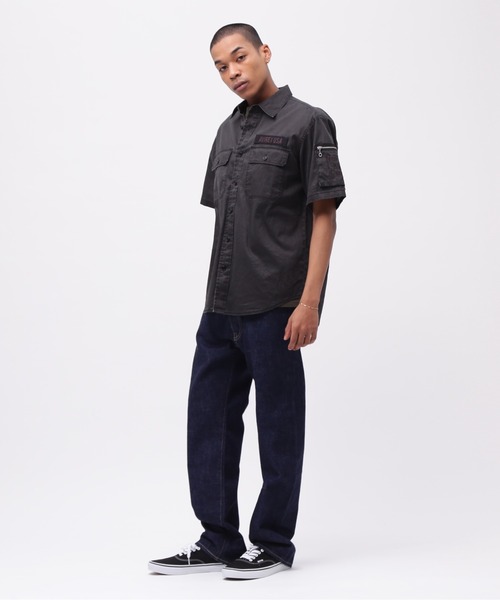 AVIREX(アヴィレックス)の「《50th Anniversary》PIGMENT FATIGUE SHIRT / ピグメント ファティーグ シャツ / AVIREX / アヴィレックス(シャツ/ブラウス・メンズ・サックスブルー/ブラック/セージグリーン・XX-LARGE/X-LARGE/LARGE/MEDIUM)」の6枚目の写真