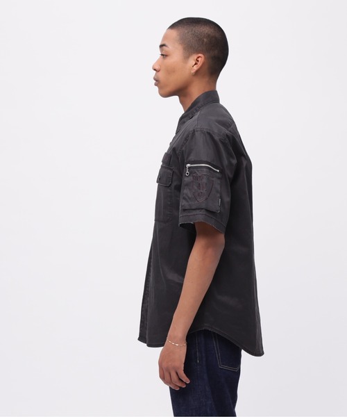 AVIREX(アヴィレックス)の「《50th Anniversary》PIGMENT FATIGUE SHIRT / ピグメント ファティーグ シャツ / AVIREX / アヴィレックス(シャツ/ブラウス・メンズ・サックスブルー/ブラック/セージグリーン・XX-LARGE/X-LARGE/LARGE/MEDIUM)」の8枚目の写真