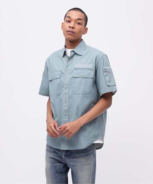 AVIREX(アヴィレックス)の「《50th Anniversary》PIGMENT FATIGUE SHIRT / ピグメント ファティーグ シャツ / AVIREX / アヴィレックス(シャツ/ブラウス・メンズ・サックスブルー/ブラック/セージグリーン・XX-LARGE/X-LARGE/LARGE/MEDIUM)」の14枚目の写真