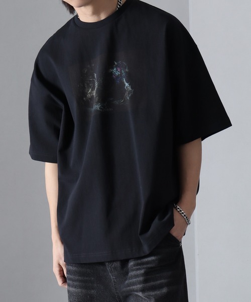 welise × withers ”BONSAI”グラフィックプリント 半袖オーバーTシャツ