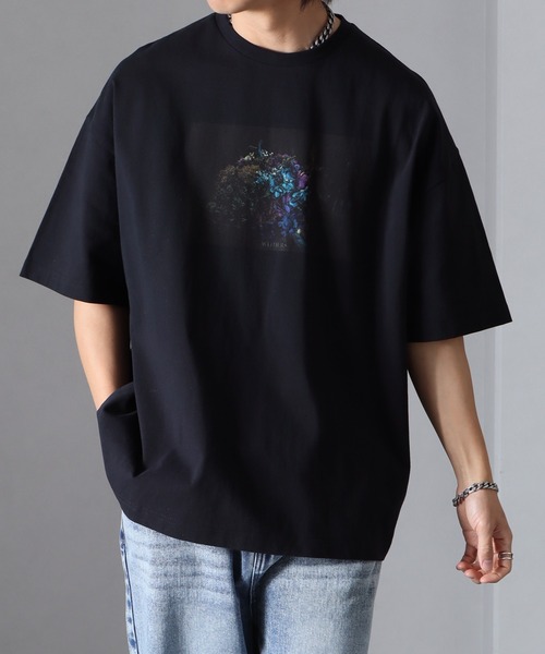 welise(ウェライズ)の「welise × withers ”BONSAI”グラフィックプリント 半袖オーバーTシャツ(Tシャツ/カットソー・メンズ・ブラック系その他2/ブラック系その他/ブラック系その他3・S/M/L)」の4枚目の写真