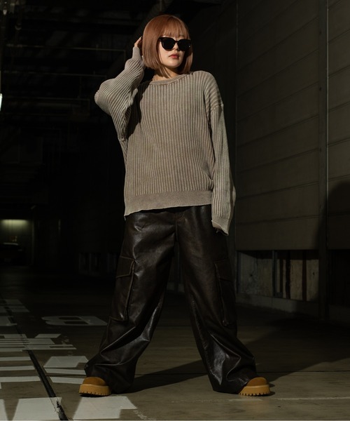 sedacle(セダクル)の「ピグメントルーズリブニット(ニット/セーター・メンズ・ベージュ/カーキ/ネイビー・LARGE/MEDIUM/SMALL)」の11枚目の写真
