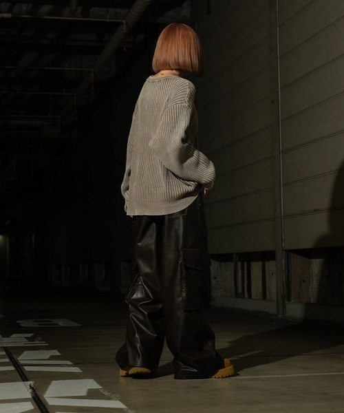 sedacle(セダクル)の「ピグメントルーズリブニット(ニット/セーター・メンズ・ベージュ/カーキ/ネイビー・LARGE/MEDIUM/SMALL)」の12枚目の写真