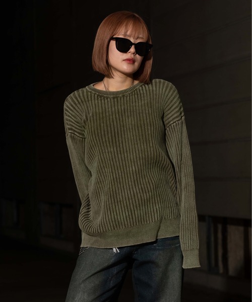 sedacle(セダクル)の「ピグメントルーズリブニット(ニット/セーター・メンズ・ベージュ/カーキ/ネイビー・LARGE/MEDIUM/SMALL)」の13枚目の写真