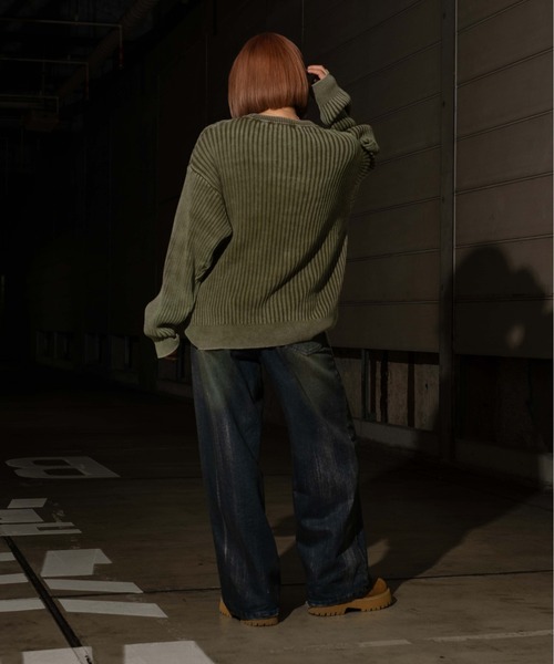sedacle(セダクル)の「ピグメントルーズリブニット(ニット/セーター・メンズ・ベージュ/カーキ/ネイビー・LARGE/MEDIUM/SMALL)」の18枚目の写真