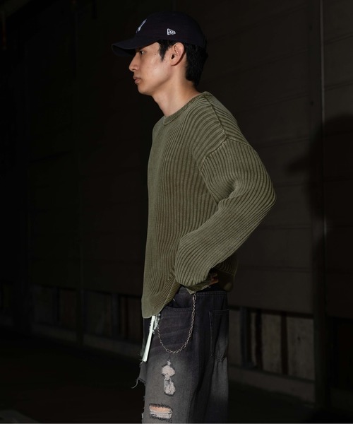 sedacle(セダクル)の「ピグメントルーズリブニット(ニット/セーター・メンズ・ベージュ/カーキ/ネイビー・LARGE/MEDIUM/SMALL)」の20枚目の写真