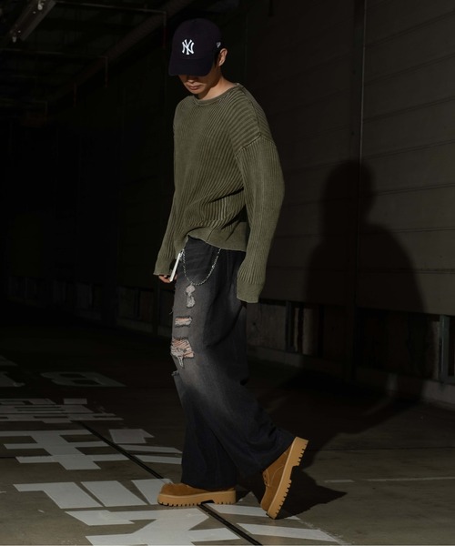 sedacle(セダクル)の「ピグメントルーズリブニット(ニット/セーター・メンズ・ベージュ/カーキ/ネイビー・LARGE/MEDIUM/SMALL)」の21枚目の写真
