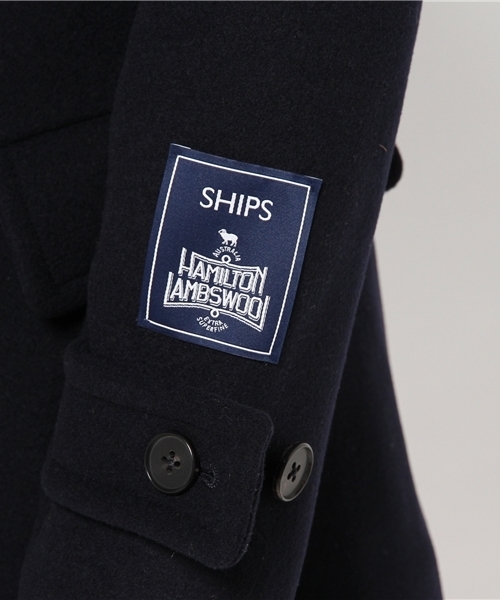 SHIPS HAMILTON LAMBSWOOL ブラック ピーコート SHIPS for women（シップスフォーウィメン）の「HAMILTON