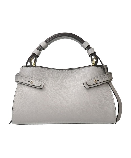 LORISTELLA（ロリステッラ）の「【LORISTELLA】シュリンクレザーハンドバッグ(Q56423)（ハンドバッグ・レディース・ライトグレー/ブラック・ALL）」の5枚目の写真