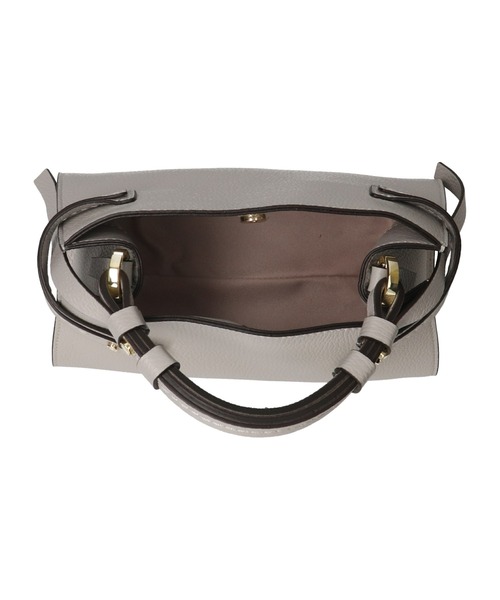 LORISTELLA（ロリステッラ）の「【LORISTELLA】シュリンクレザーハンドバッグ(Q56423)（ハンドバッグ・レディース・ライトグレー/ブラック・ALL）」の11枚目の写真