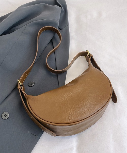 Teem Store（チームストア）の「ハーフムーンワンハンドルショルダーバッグ（ショルダーバッグ・レディース・ブラック/ブラウン/キャメル・F）」の20枚目の写真