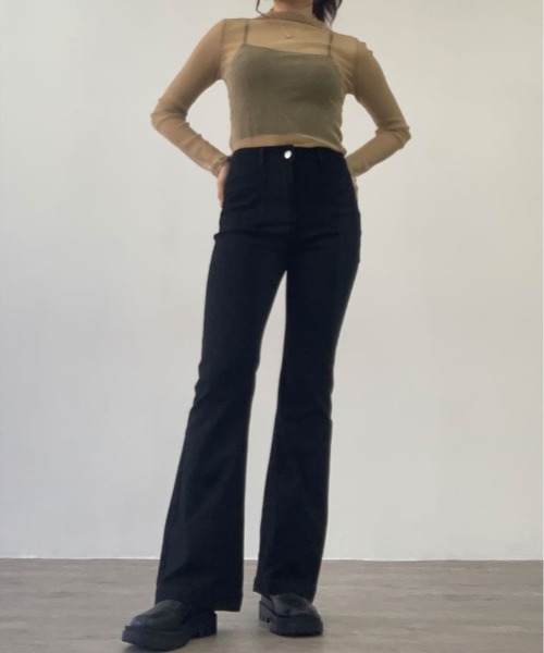 kirakiraShop（キラキラショップ）の「ラメのきらめきで魅せる、大人可愛いシースルートップス（Tシャツ/カットソー・レディース・ブラック/モカ/ブルー/ピンク/グレー/ブラウン/ベージュ/ホワイト・FREE）」の17枚目の写真