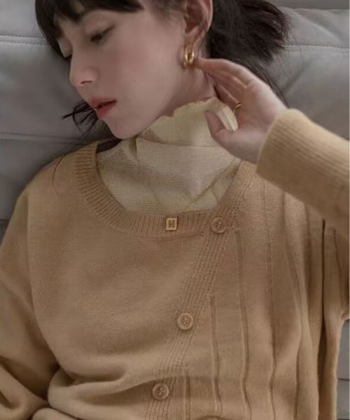 kirakiraShop（キラキラショップ）の「ラメのきらめきで魅せる、大人可愛いシースルートップス（Tシャツ/カットソー・レディース・ブラック/モカ/ブルー/ピンク/グレー/ブラウン/ベージュ/ホワイト・FREE）」の18枚目の写真