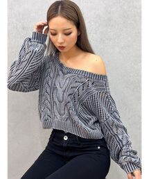 GYDA | 2WAYメッシュブリーチニットトップス(ニット/セーター)