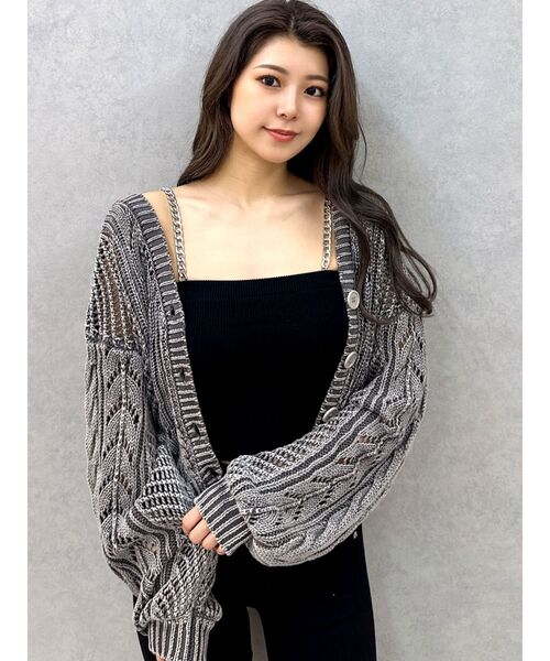 GYDA（ジェイダ）の「透かしニット TOPS（ニット/セーター