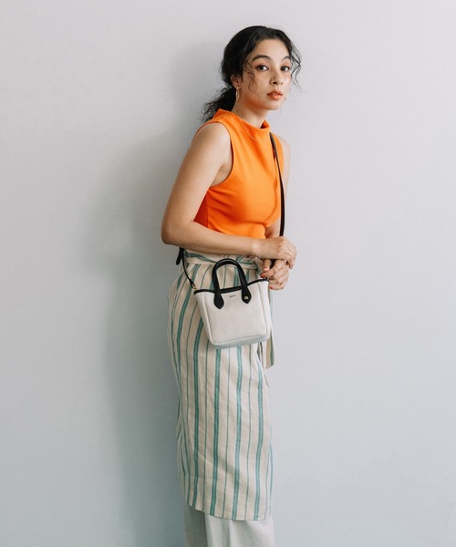 Beau're（ヴュレ）の「BEAURE ヴュレ キャンバス コーティング 2WAY ミニ トート（トートバッグ・レディース・ライラック/ライトブルー/ブラック/グレー/シルバー/オレンジ・FREE）」の12枚目の写真