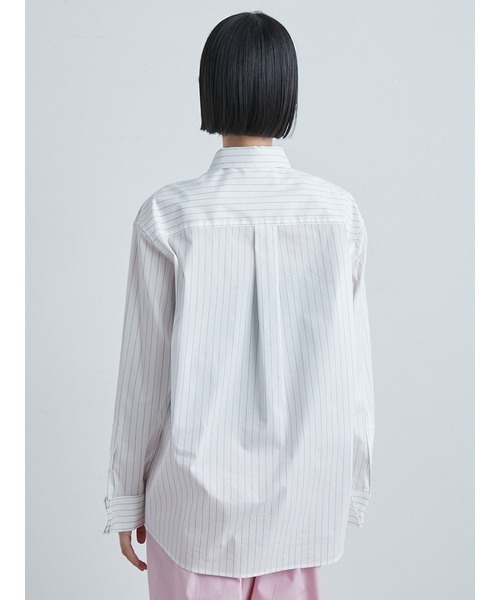 MIESROHE（ミースロエ）の「ベーシックダブルカフスシャツ（シャツ/ブラウス・レディース・ホワイト/ストライプ/チェック/ブルー・FREE）」の21枚目の写真