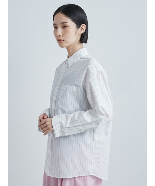 MIESROHE（ミースロエ）の「ベーシックダブルカフスシャツ（シャツ/ブラウス・レディース・ホワイト/ストライプ/チェック/ブルー・FREE）」の22枚目の写真