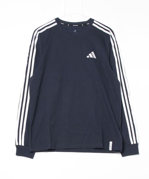 adidas/アディダス エッセンシャルズ ルーズフィット長袖Tシャツ アディダス エッセンシャルズプラスルーズフィットスリーストライプス