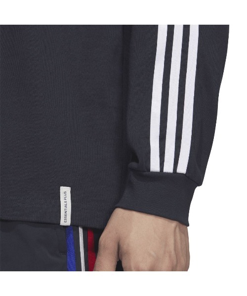 adidas(アディダス)の「アディダス adidas エッセンシャルズ プラス ルーズフィット スリーストライプス 長袖Tシャツ(Tシャツ/カットソー・メンズ・ネイビー/ホワイト/ブラック・S/M/L/LL/3L)」の14枚目の写真