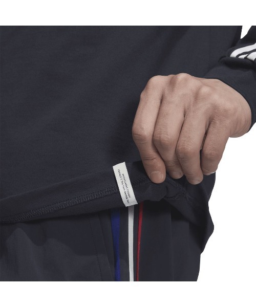 adidas(アディダス)の「アディダス adidas エッセンシャルズ プラス ルーズフィット スリーストライプス 長袖Tシャツ(Tシャツ/カットソー・メンズ・ネイビー/ホワイト/ブラック・S/M/L/LL/3L)」の15枚目の写真