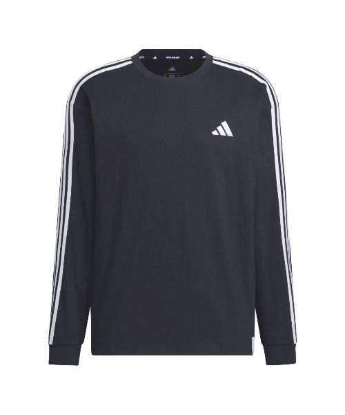 adidas(アディダス)の「アディダス adidas エッセンシャルズ プラス ルーズフィット スリーストライプス 長袖Tシャツ(Tシャツ/カットソー・メンズ・ネイビー/ホワイト/ブラック・S/M/L/LL/3L)」の18枚目の写真