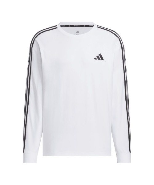 adidas(アディダス)の「アディダス adidas エッセンシャルズ プラス ルーズフィット スリーストライプス 長袖Tシャツ(Tシャツ/カットソー・メンズ・ネイビー/ホワイト/ブラック・S/M/L/LL/3L)」の16枚目の写真