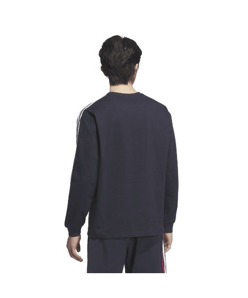 adidas(アディダス)の「アディダス adidas エッセンシャルズ プラス ルーズフィット スリーストライプス 長袖Tシャツ(Tシャツ/カットソー・メンズ・ネイビー/ホワイト/ブラック・S/M/L/LL/3L)」の12枚目の写真