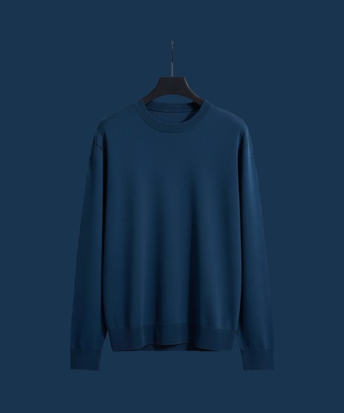 UNITED TOKYO(ユナイテッドトウキョウ)の「18G サーブルストレッチクルーネックニット(ニット/セーター・メンズ・オリーブ/オフホワイト/グレイッシュベージュ/ブラック/ダークグレー/ライトグレー・1/2/3)」の6枚目の写真