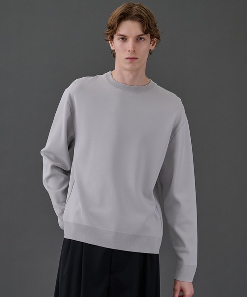 18G サーブルストレッチクルーネックニット（ニット/セーター