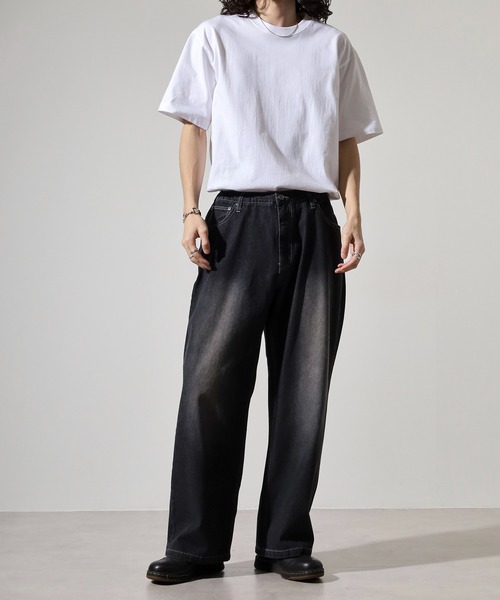 Jungle Storm(ジャングルストーム)の「Denim wide baggy pants / デニムワイドバギーパンツ unisex(デニムパンツ・メンズ・ブラック/サックスブルー/ブルー・L/M)」の22枚目の写真
