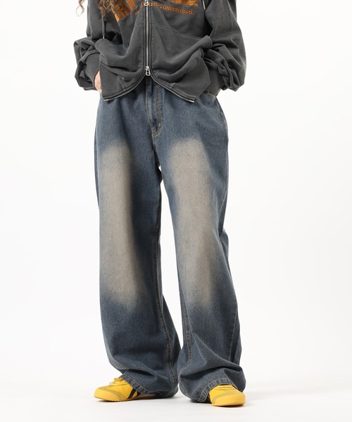 Jungle Storm(ジャングルストーム)の「Denim wide baggy pants / デニムワイドバギーパンツ unisex(デニムパンツ・メンズ・ブラック/サックスブルー/ブルー・L/M)」の16枚目の写真
