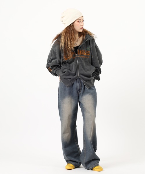 Jungle Storm(ジャングルストーム)の「Denim wide baggy pants / デニムワイドバギーパンツ unisex(デニムパンツ・メンズ・ブラック/サックスブルー/ブルー・L/M)」の18枚目の写真