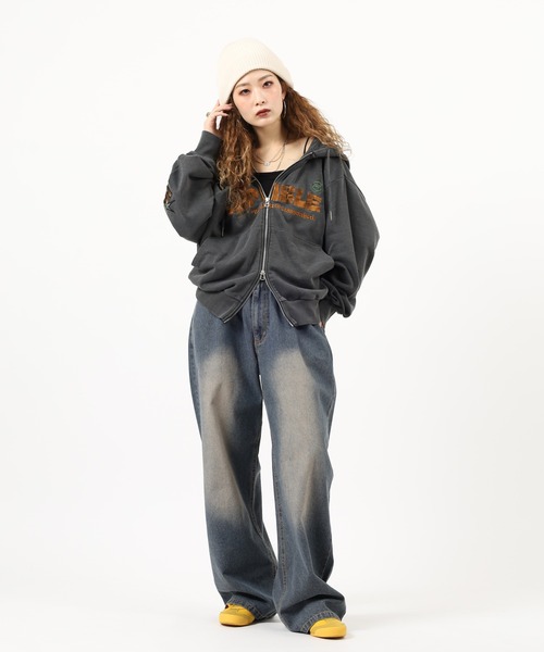 Jungle Storm(ジャングルストーム)の「Denim wide baggy pants / デニムワイドバギーパンツ unisex(デニムパンツ・メンズ・ブラック/サックスブルー/ブルー・L/M)」の19枚目の写真