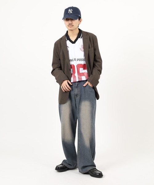Jungle Storm(ジャングルストーム)の「Denim wide baggy pants / デニムワイドバギーパンツ unisex(デニムパンツ・メンズ・ブラック/サックスブルー/ブルー・L/M)」の12枚目の写真