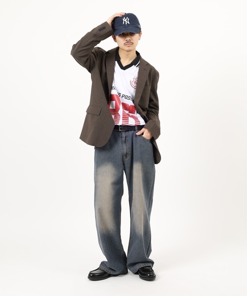 Jungle Storm(ジャングルストーム)の「Denim wide baggy pants / デニムワイドバギーパンツ unisex(デニムパンツ・メンズ・ブラック/サックスブルー/ブルー・L/M)」の13枚目の写真
