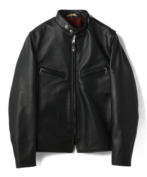 美品 Schott 641 ライダースジャケット サイズ34 S相当 ブラック Schott/ショット/641XX 60'S STAND RIDERS/シングル ライダース