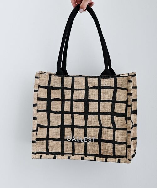 GALLEST(ギャレスト)の「【A4サイズ収納・マチたっぷり】ジュートトートバッグ/エコバッグ(トートバッグ・レディース・ベージュ/ベージュ系4/ベージュ系2/ベージュ系1・00)」の2枚目の写真