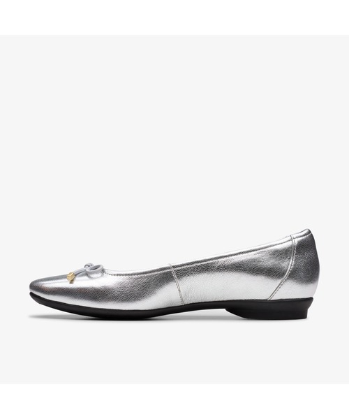 Clarks シルバー バレエシューズ UK6 25cm